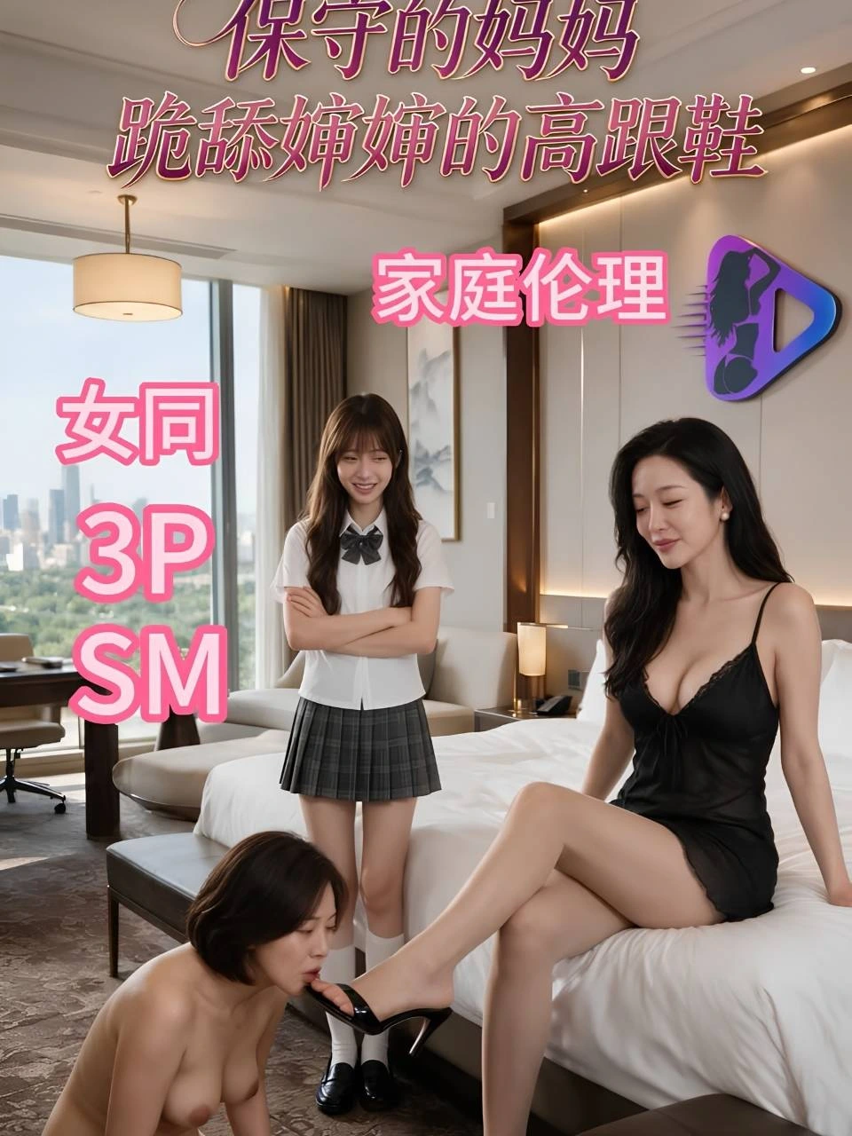 保守的妈妈跪舔婶婶的高跟鞋海报